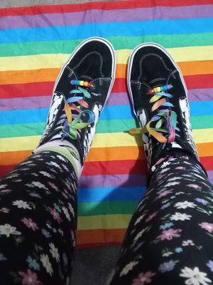 Rainbow Shoelace Project beads : D